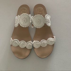 Jack Rogers White Lauren Sandal - Size 9